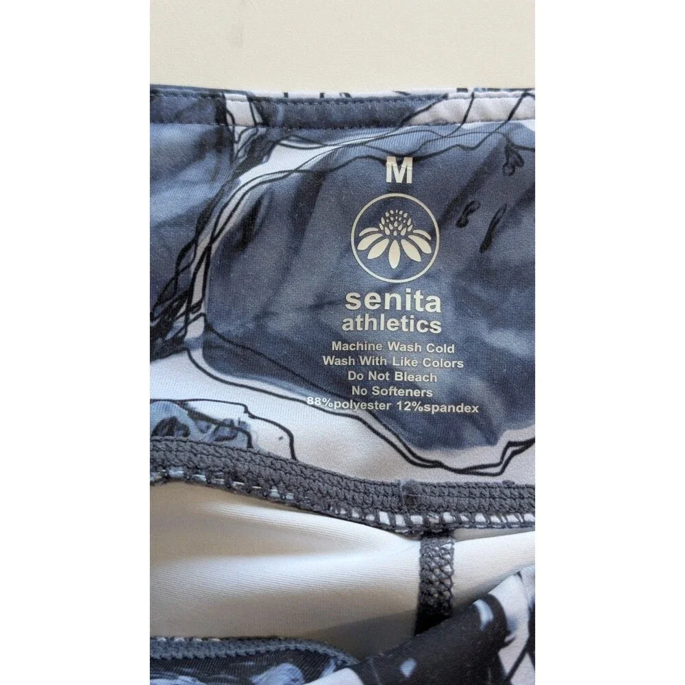 Senita Athletics Capri Leggings Size Medium Blue Women